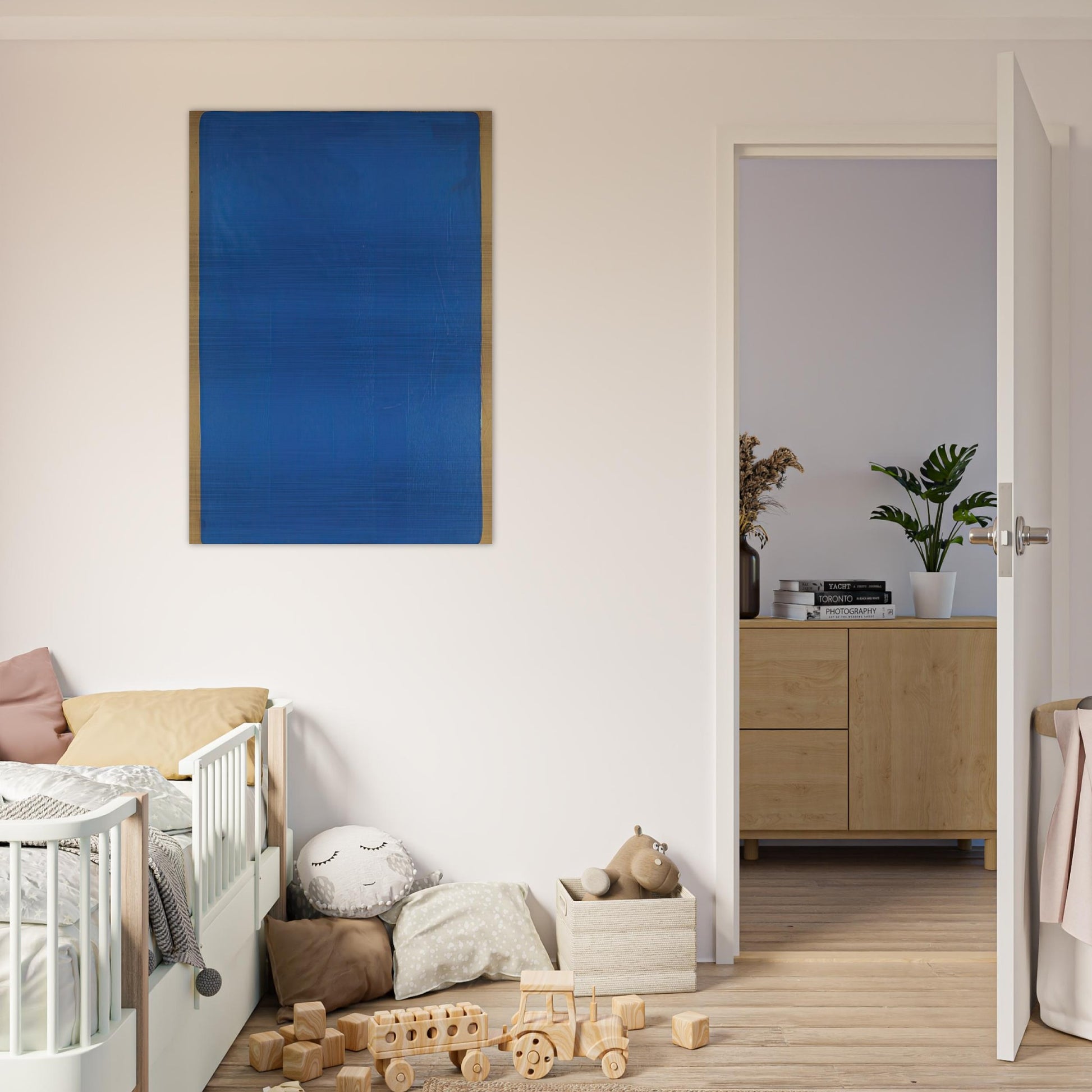Monocromo blu - 1961 - Mario Schifano Brushed Aluminum Print - 70x100 cm / 28x40 inches | Mario Schifano Aluminum Print | Mario Schifano Prints