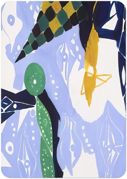 Blue Diaphan - 1965 By Ernst Wilhelm Nay Pack of 10 Post Cards | Ernst Wilhelm Nay Post Cards | A6 (10.5 x 14.8 cm) - 4.1 x 5.8 inches
