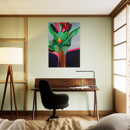 Flores - 1971 - Aldemir Martins Brushed Aluminum Print - 70x100 cm / 28x40 inches | Aldemir Martins Aluminum Print | Aldemir Martins Prints