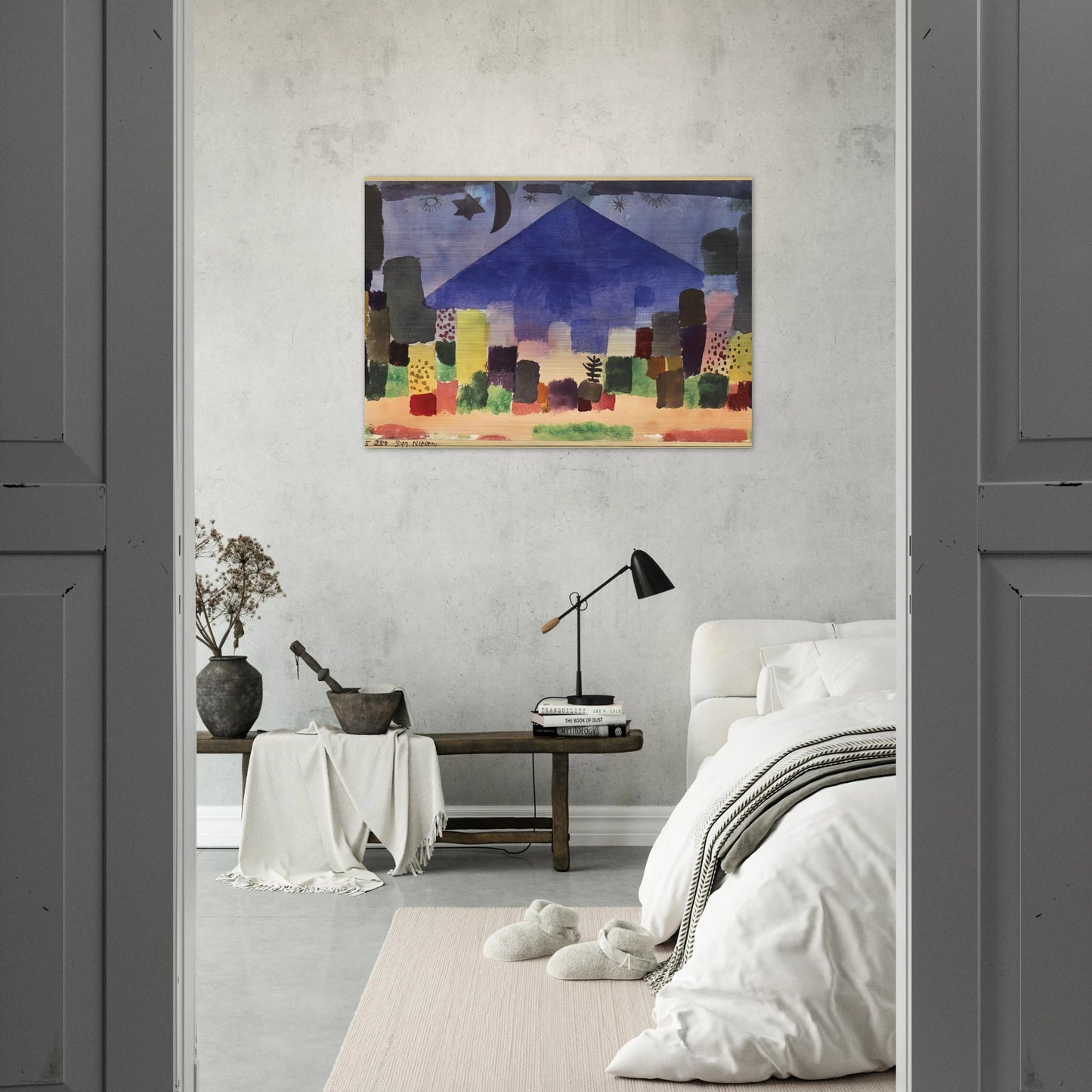 MOUNT NIESEN 1915 - Paul Klee Brushed Aluminum Print - 70x100 cm / 28x40 inches | Paul Klee Aluminum Print | Paul Klee Prints