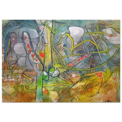 ATLAS DE MEDICATION - Roberto Matta Brushed Aluminum Print - 70x100 cm / 28x40 inches | Roberto Matta Aluminum Print | Roberto Matta Prints
