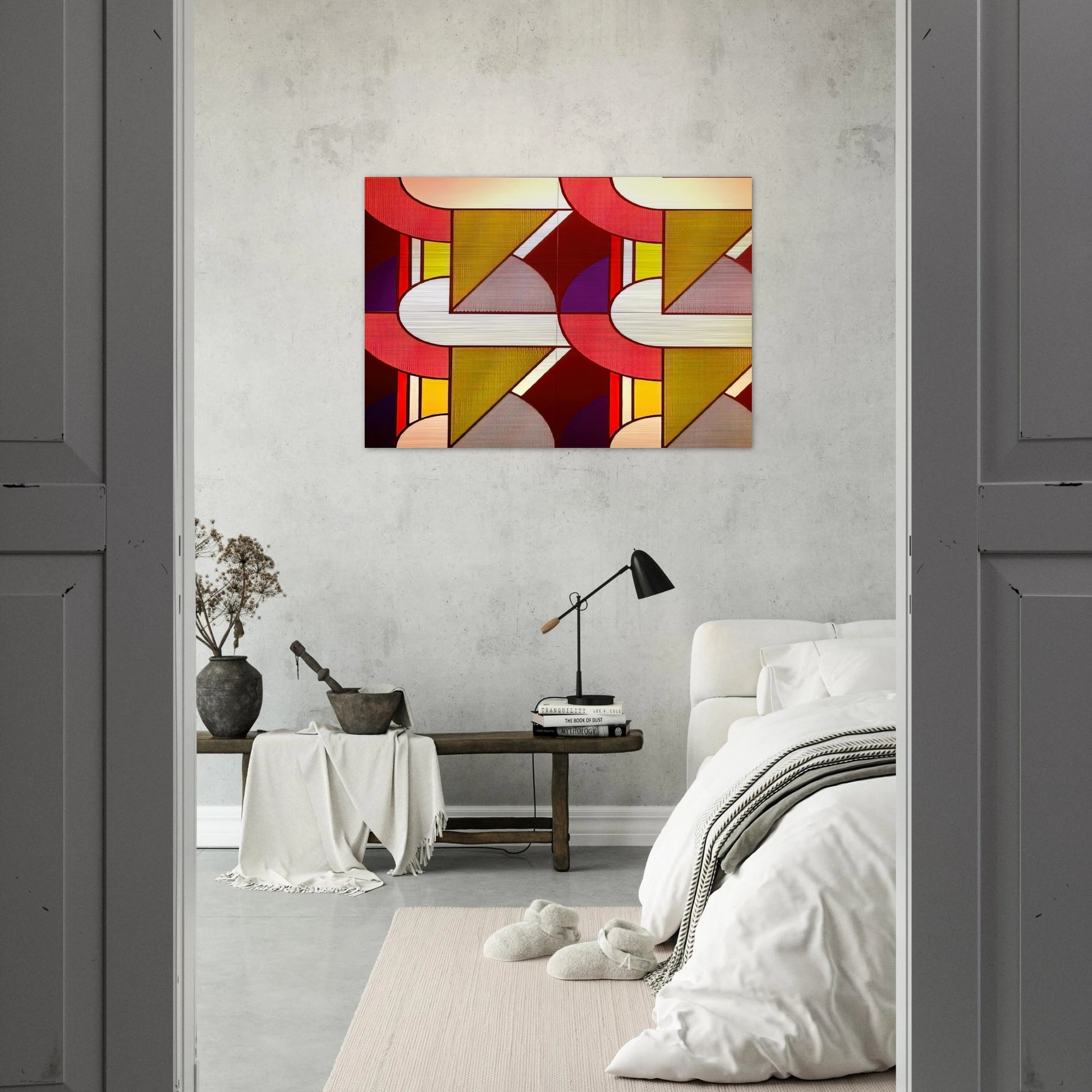 MODULAR PAINTING WITH FOUR PANELS 2 1969 - Roy Lichtenstein Brushed Aluminum Print - 70x100 cm / 28x40 inches | Roy Lichtenstein Aluminum Print | Roy Lichtenstein Prints