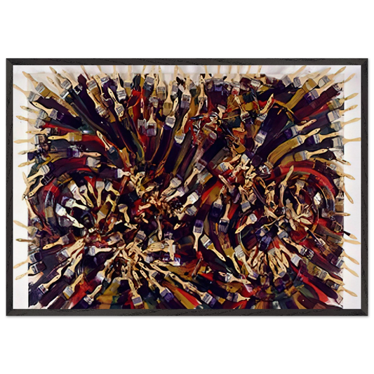 Untitled - 1995 N1 - Arman 70x100 cm / 28x40 inches Framed Art Print – Black Wooden Frame