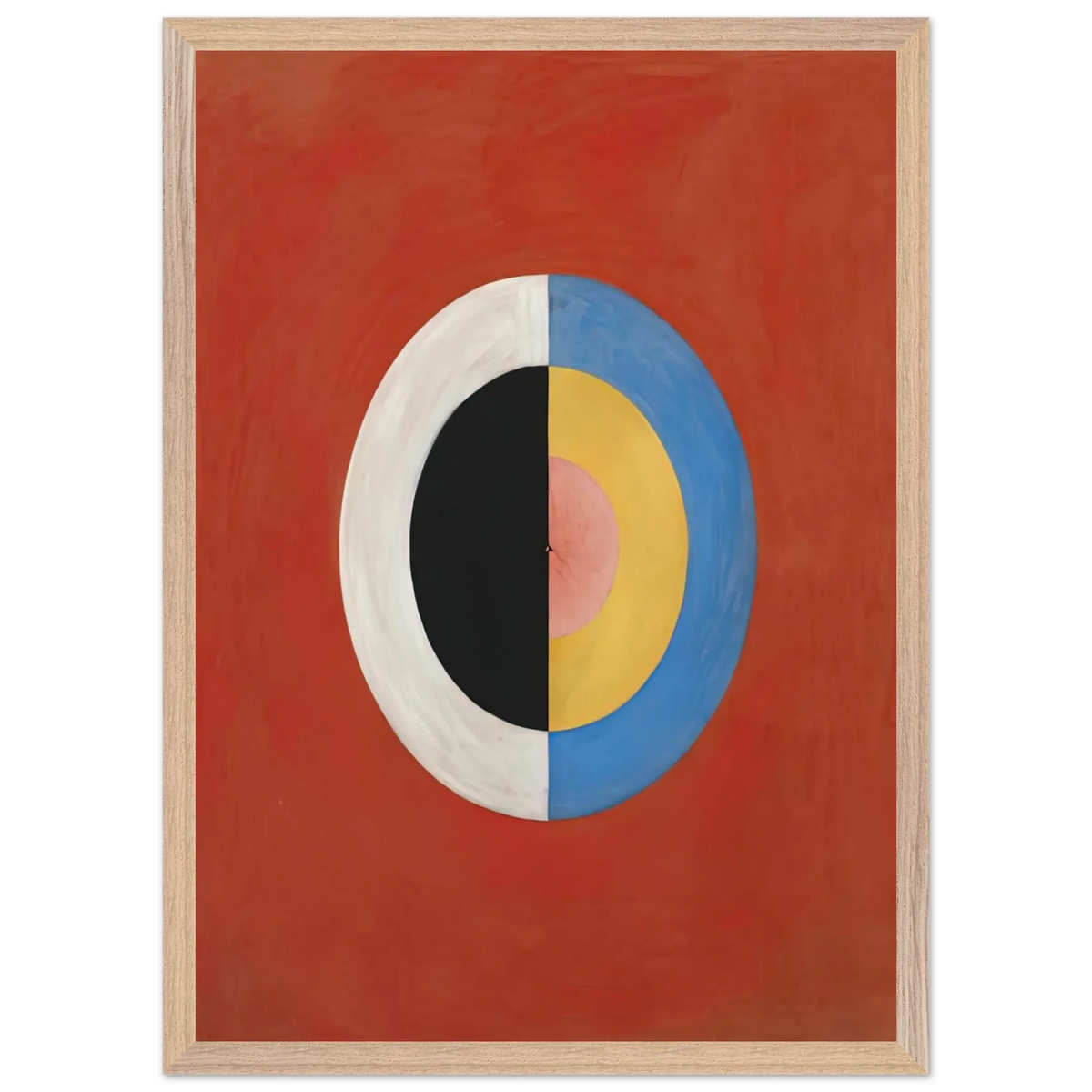 Hilma af Klint - THE SWAN NO 17 1915 0 Wall art - 27x35 cm / 11x14 Inches - Premium Wooden Framed Poster With Fine Art Paper - Black frame