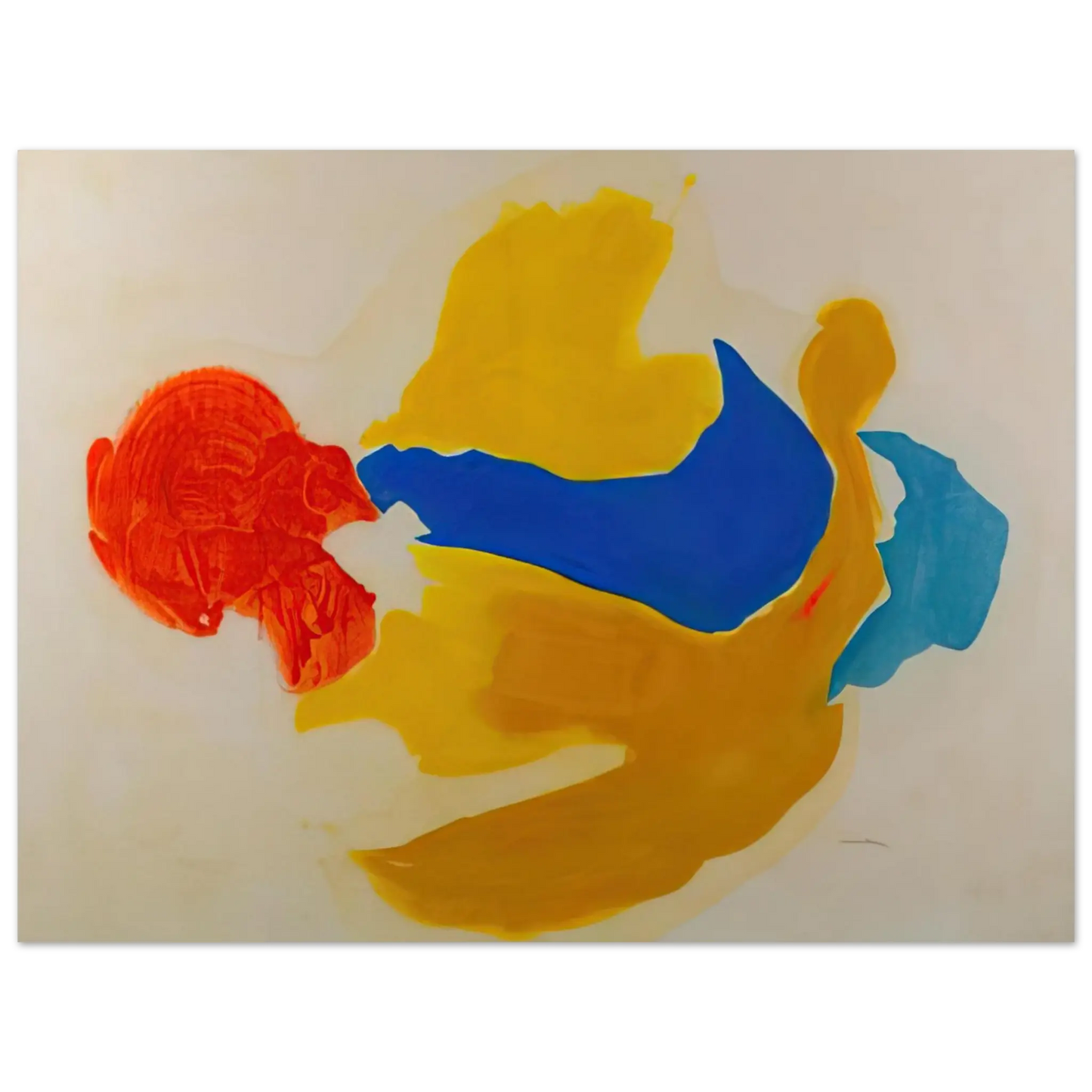 Helen Frankenthaler - Blue Jay - 1963  United States Wall art - 13x18 cm / 5x7 Inches - Fine Art Poster - -