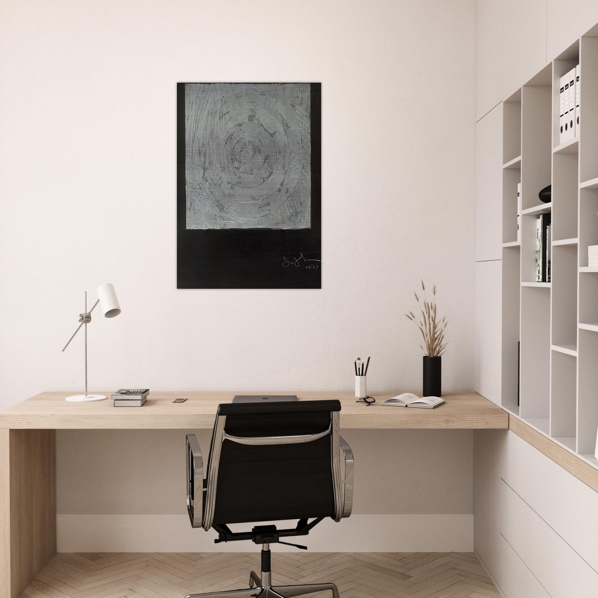 WHITE TARGET 1969 - Jasper Johns Brushed Aluminum Print - 70x100 cm / 28x40 inches | Jasper Johns Aluminum Print | Jasper Johns Prints