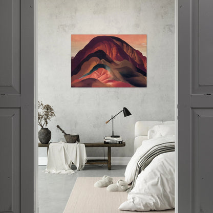 Rust Red Hills - Georgia O'Keeffe Brushed Aluminum Print - 70x100 cm / 28x40 inches | Georgia O'Keeffe Aluminum Print | Georgia O'Keeffe Prints