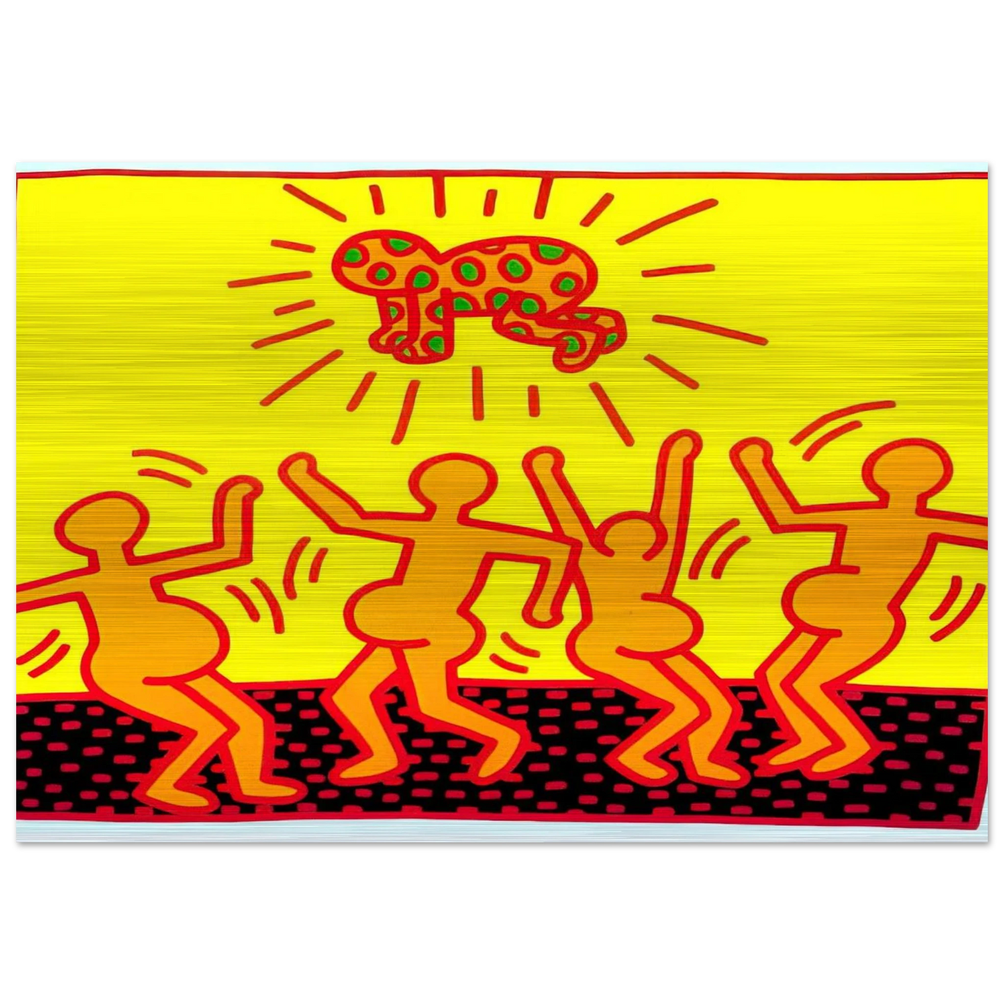 UNTITLED 1983 1 - Keith Haring Brushed Aluminum Print - 70x100 cm / 28x40 inches | Keith Haring Aluminum Print | Keith Haring Prints