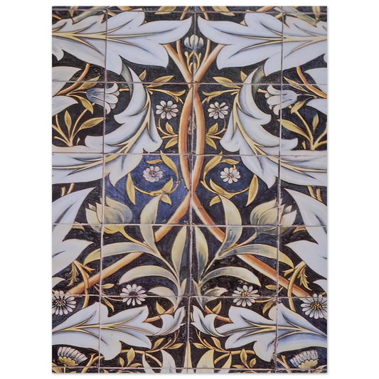 William Morris - PANEL OF CERAMIC TILES DESIGNED BY MORRIS AND PRODUCED BY WILLIAM DE MORGAN 1876 Fine Art Poster