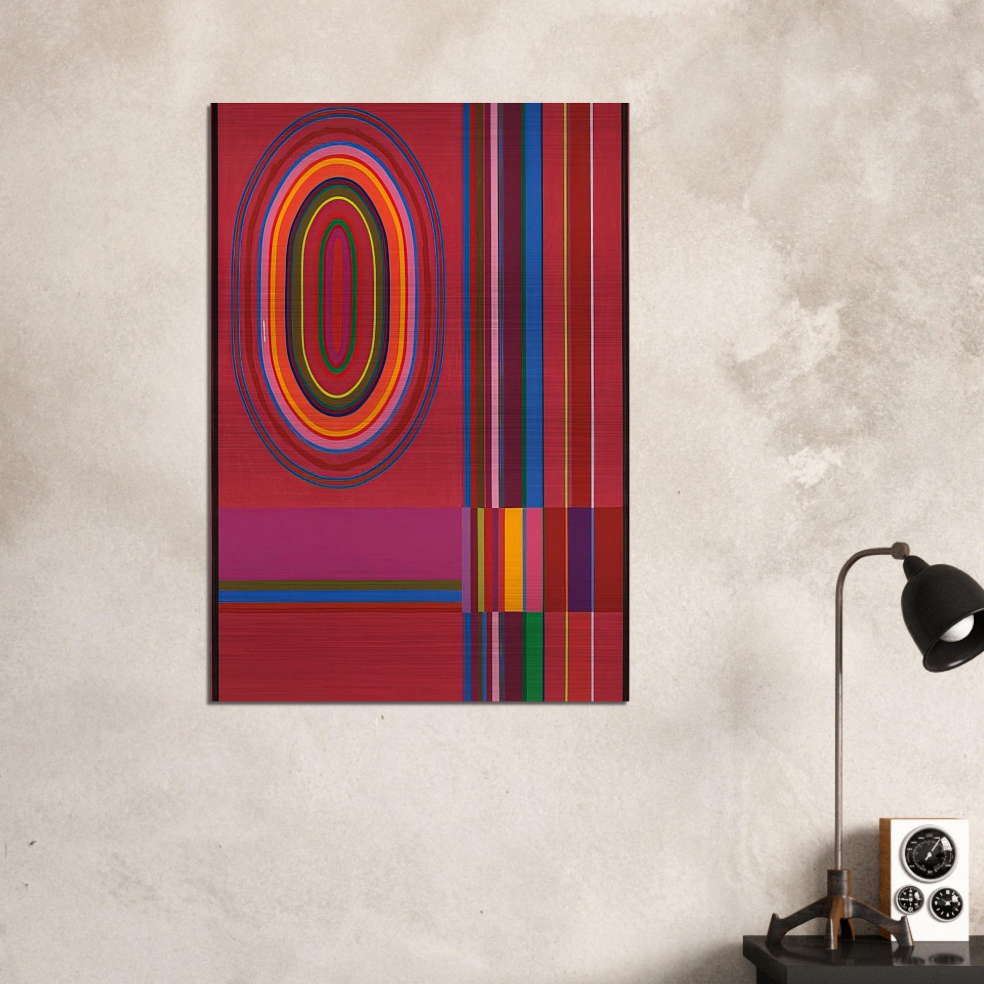 Red Rose - 1966 - John Ferren Brushed Aluminum Print - 70x100 cm / 28x40 inches | John Ferren Aluminum Print | John Ferren Prints