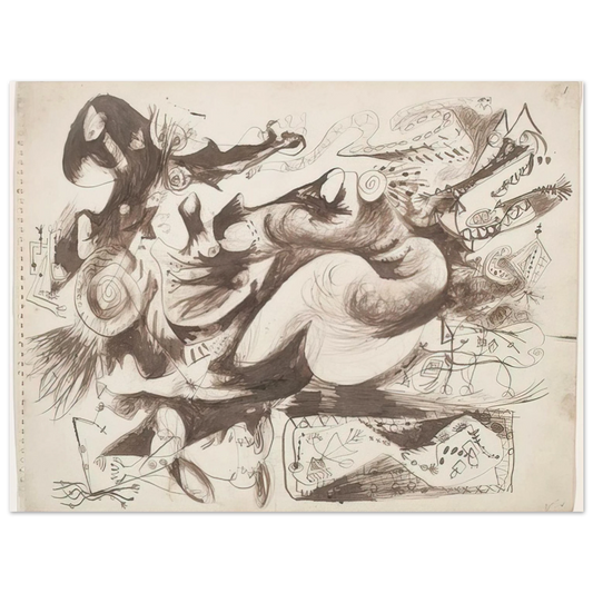 Jackson Pollock - UNTITLED O CONNOR THAW 770  75x100 cm / 30x40inches Fine Art Poster
