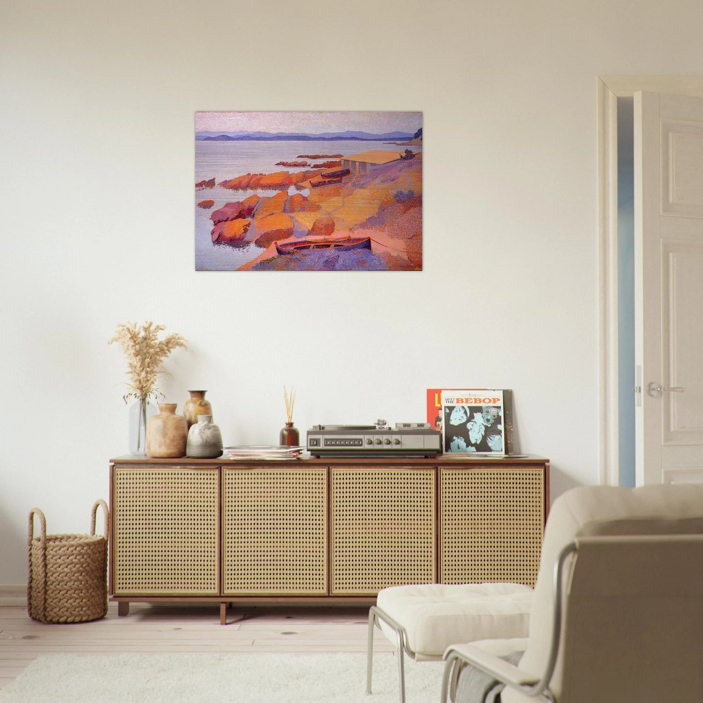Coast Near Antibes - Henri-Edmond Cross Brushed Aluminum Print - 70x100 cm / 28x40 inches | Henri-Edmond Cross Aluminum Print | Henri-Edmond Cross Prints