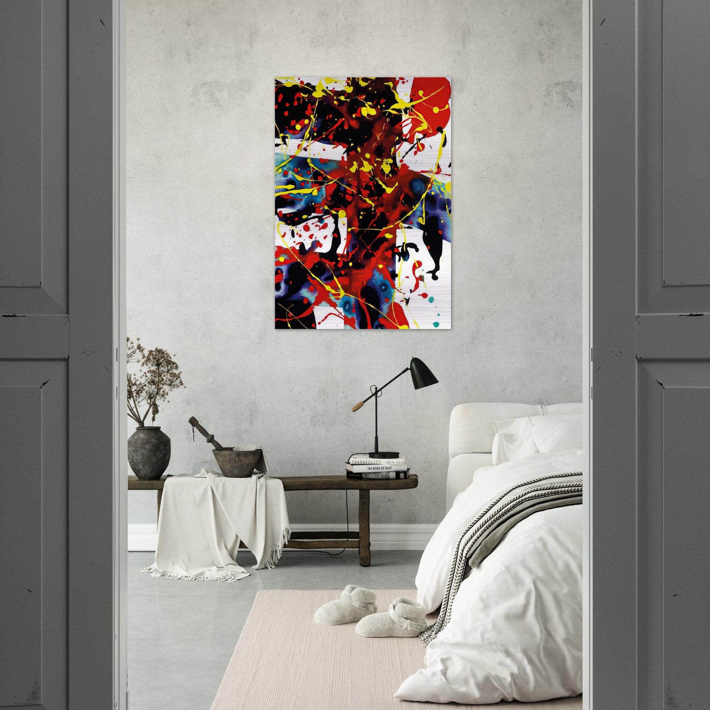 Untitled  SFP94-49  SFF 1723  - Sam Francis Brushed Aluminum Print - 70x100 cm / 28x40 inches | Sam Francis Aluminum Print | Sam Francis Prints