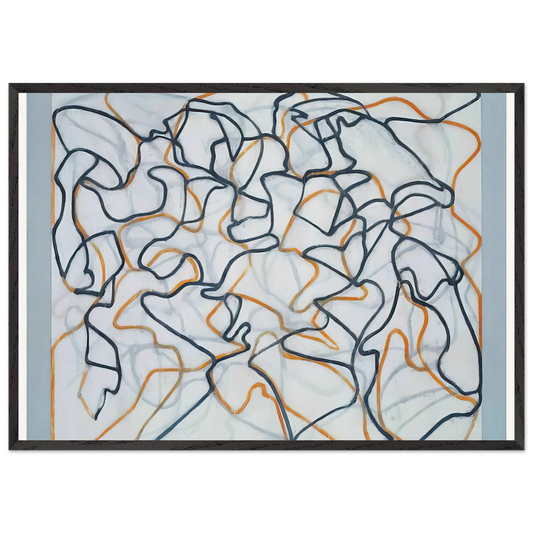 White Ground Letter - 2010 - Brice Marden 70x100 cm / 28x40 inches Framed Art Print – Black Wooden Frame