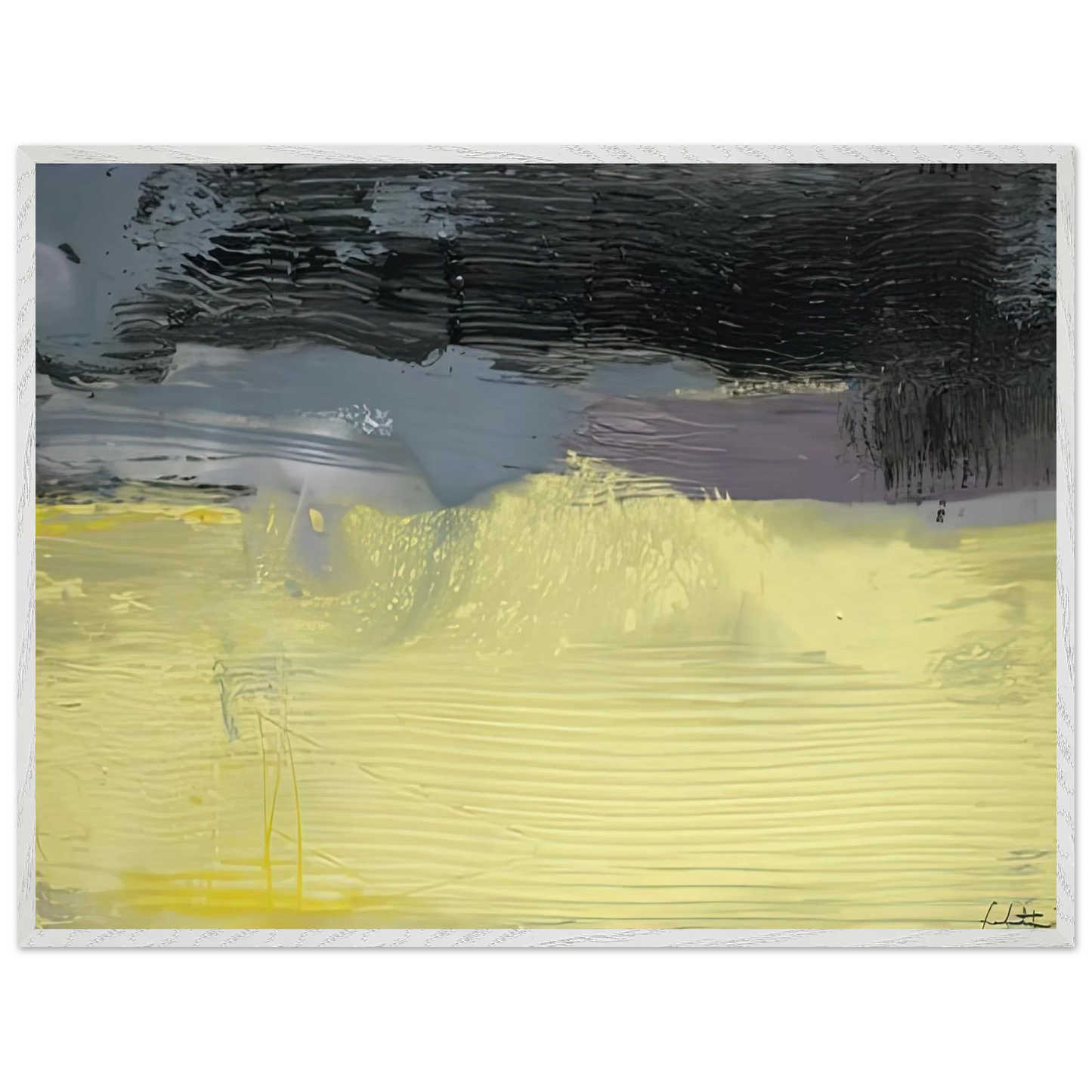 Helen Frankenthaler - Sandstorm, 1992- Wall Art - 30x40 cm / 12x16 inches - Premium Wooden Framed Poster With Fine Art Paper-canvas - White frame
