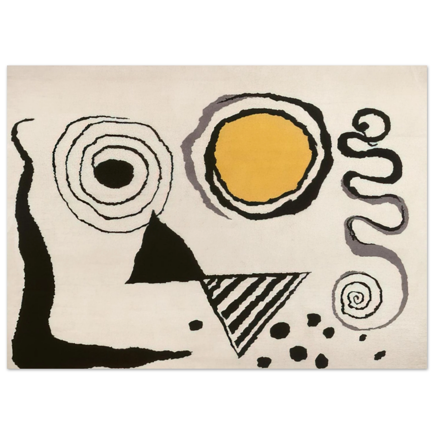 Alexander Calder - CERCLE JAUNE 1953 Fine Art Poster
