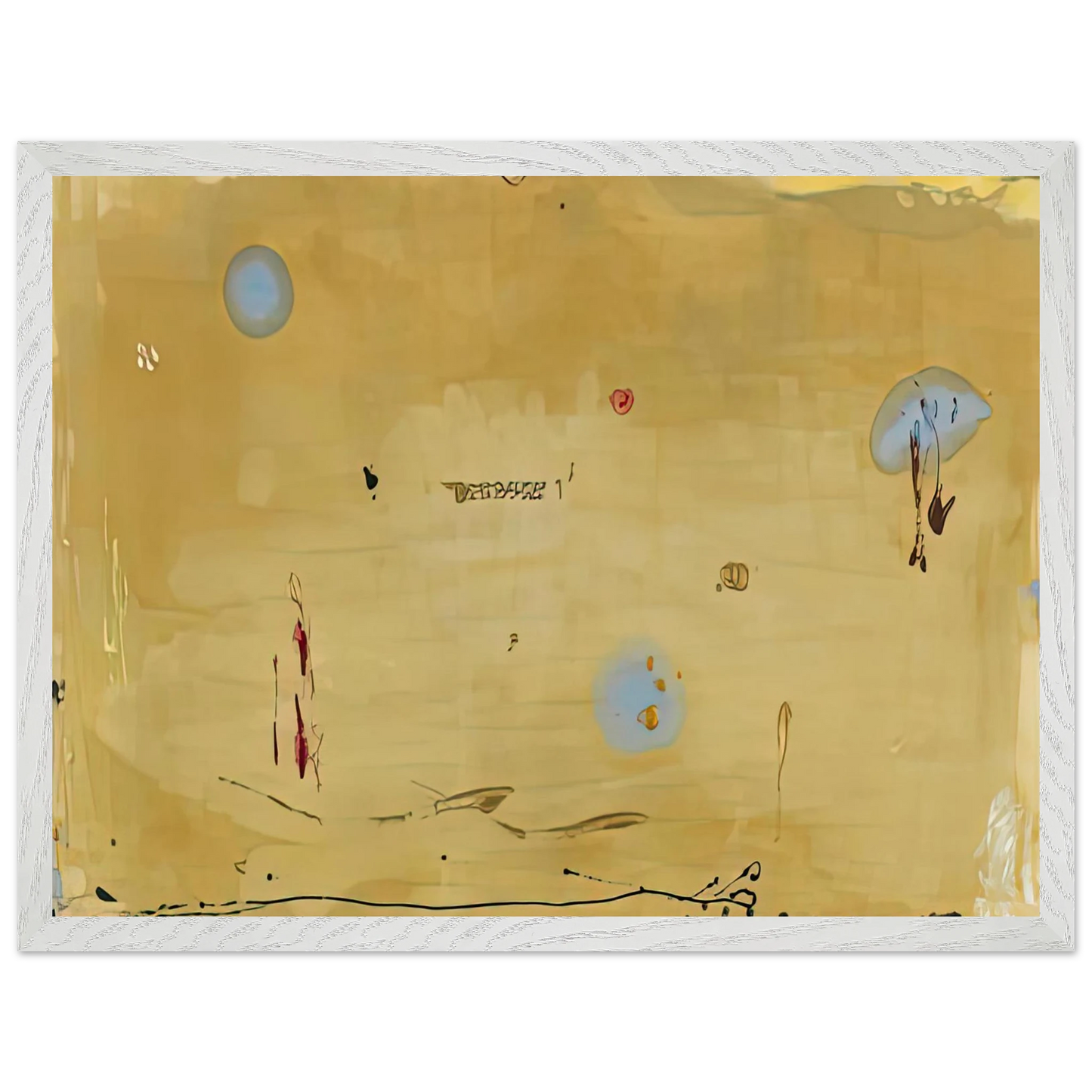 Helen Frankenthaler - Brother Angel, 1983- Wall Art - 60x80 cm / 24x32 inches - Premium Wooden Framed Poster With Fine Art Paper-canvas - White frame