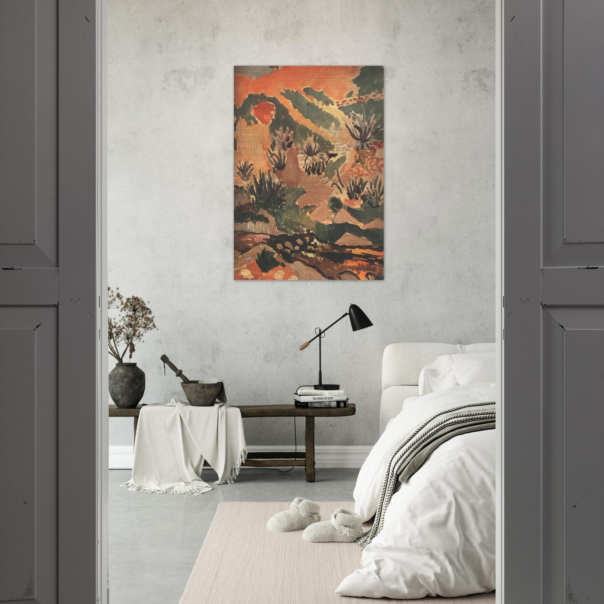 LANDSCAPE WITH BROOK BROOK WITH ALOES 1907 - Henri Matisse Brushed Aluminum Print - 70x100 cm / 28x40 inches | Henri Matisse Aluminum Print | Henri Matisse Prints