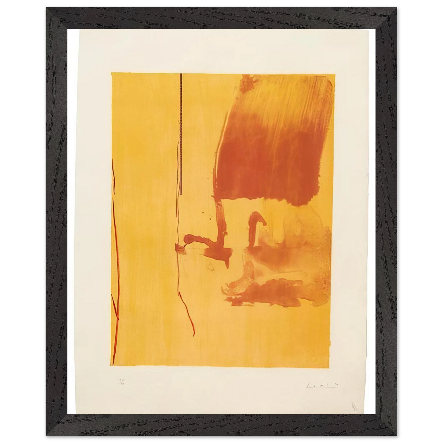 Helen Frankenthaler - Harvest - 1976 Wall art - 21x29.7 cm / 8x12" - Premium Wooden Framed Poster With Fine Art Paper-canvas - Wood frame