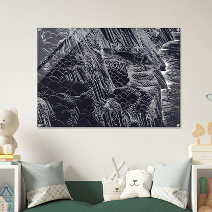 Ocean Cliffs - Eyvind Earle Acrylic Print - 70x100 cm / 28x40″ inches