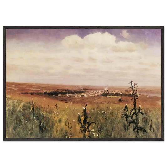 Steppe - Arkhyp Kuindzhi 70x100 cm / 28x40 inches Framed Art Print – Black Wooden Frame