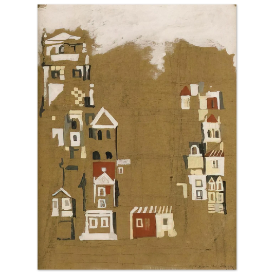 Maria Helena Vieira da Silva - Maisons - 1946  75x100 cm / 30x40inches Fine Art Poster