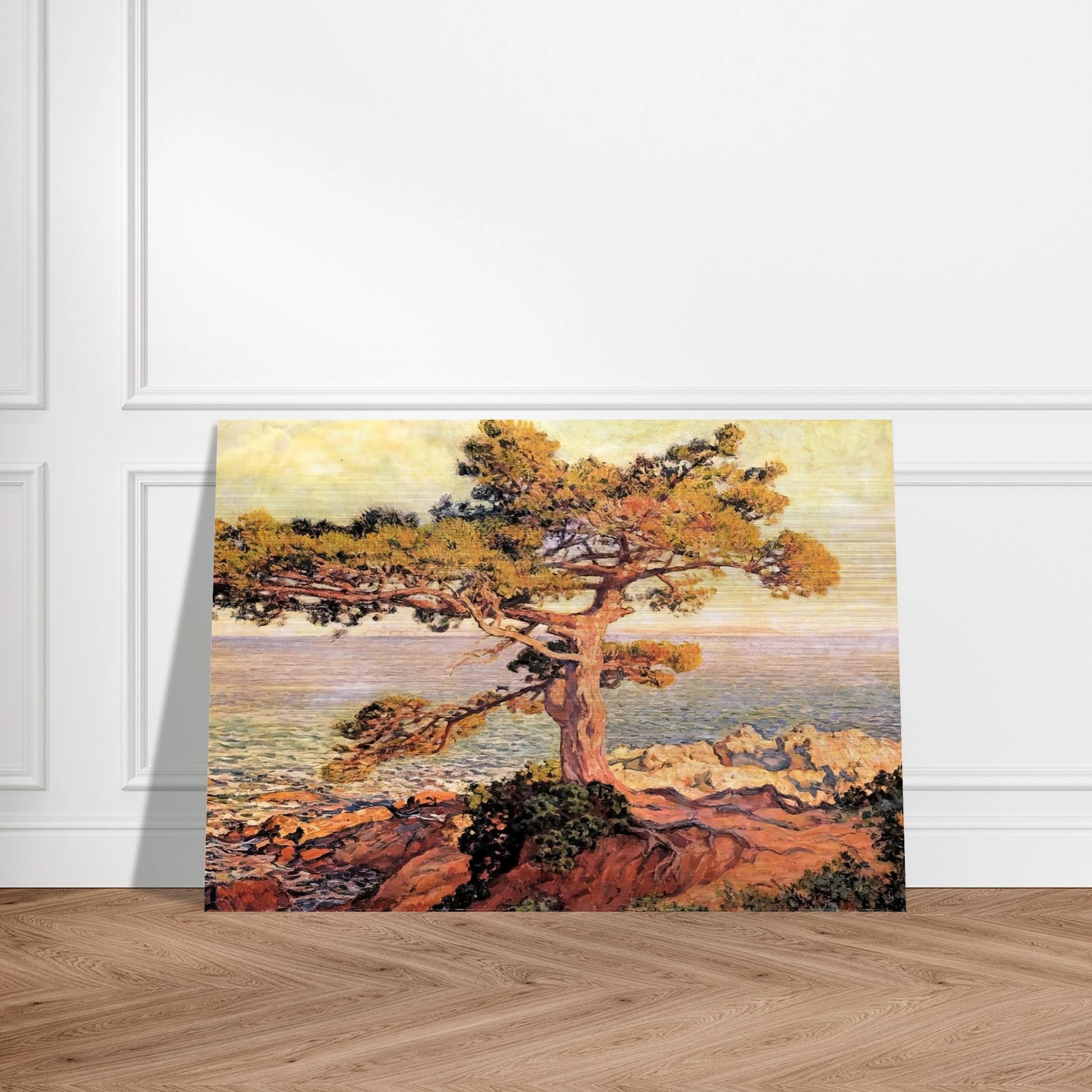 PINE BY THE MEDITERRANEAN SEA 1916 - Theo van Rysselberghe Brushed Aluminum Print - 70x100 cm / 28x40 inches | Theo van Rysselberghe Aluminum Print | Theo van Rysselberghe Prints