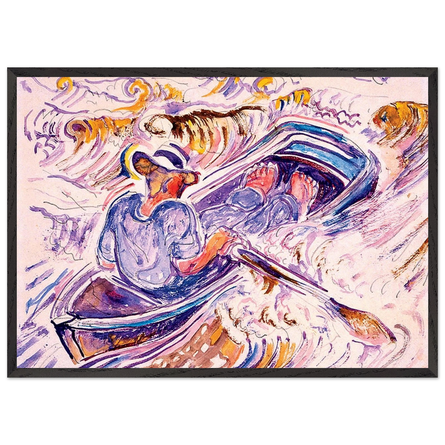 Walter Inglis Anderson - Walter Anderson Wall art - A1 (59.4 x 84.1  cm) - Premium Wooden Framed Poster With Fine Art Paper-canvas - Black frame