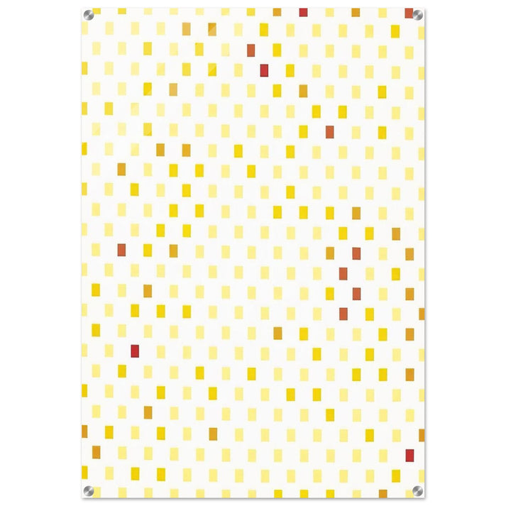 Répartition aléatoire du rouge au jaune suivant progression... - 1970 - Francois Morellet Acrylic Print - 70x100 cm / 28x40″ inches | Francois Morellet Wall Art | Francois Morellet Prints