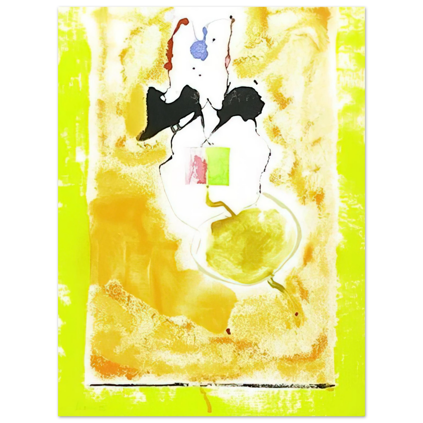 Helen Frankenthaler - Solar Imp - 2001 Wall art - 30x40 cm / 12x16 inches - Premium Wooden Framed Poster With Fine Art Paper-canvas - White frame