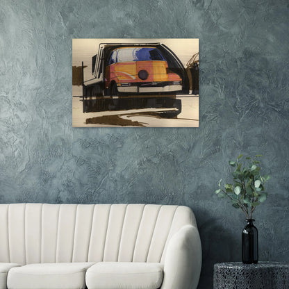 Syd Mead - Syd Mead Brushed Aluminum Print - 70x100 cm / 28x40 inches | Syd Mead Aluminum Print | Syd Mead Prints