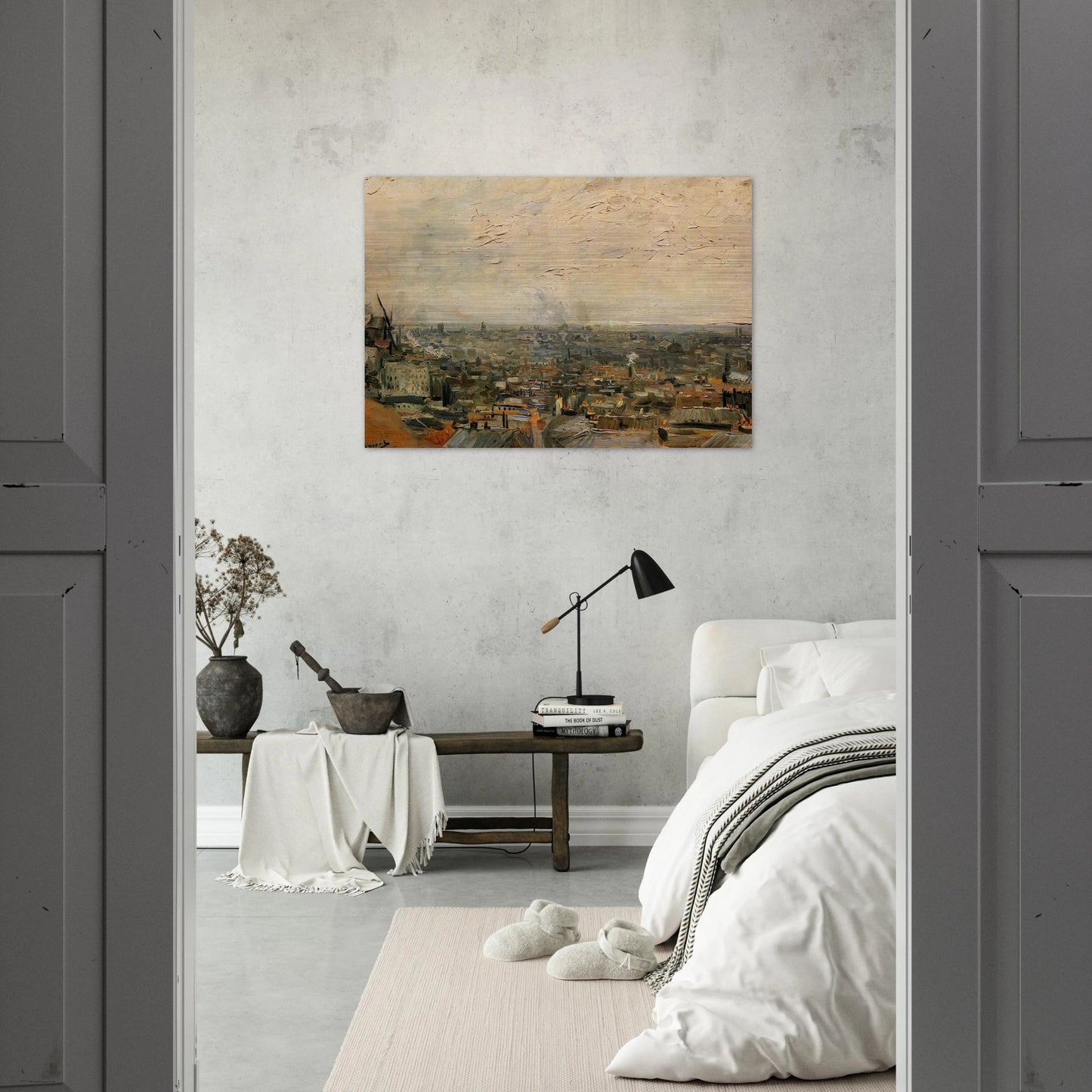View of Paris from Montmartre - Vincent van Gogh Brushed Aluminum Print - 70x100 cm / 28x40 inches | Vincent van Gogh Aluminum Print | Vincent van Gogh Prints