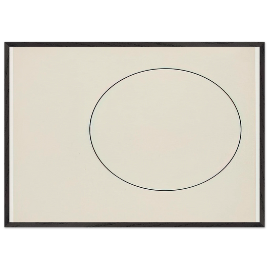 Circle Line - Ellsworth Kelly 70x100 cm / 28x40 inches Framed Art Print – Black Wooden Frame