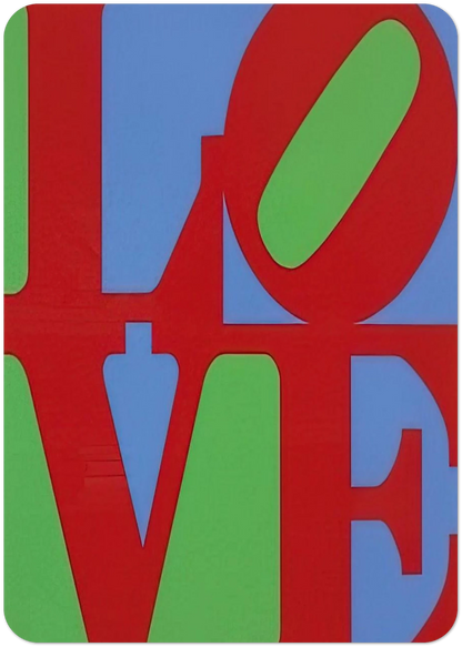 Heliotherapy Love By Robert Indiana Pack of 10 Post Cards | Robert Indiana Post Cards | A6 (10.5 x 14.8 cm) - 4.1 x 5.8 inches