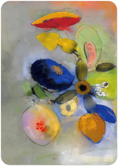 FLOWERS 3 By Odilon Redon Pack of 10 Post Cards | Odilon Redon Post Cards | A6 (10.5 x 14.8 cm) - 4.1 x 5.8 inches