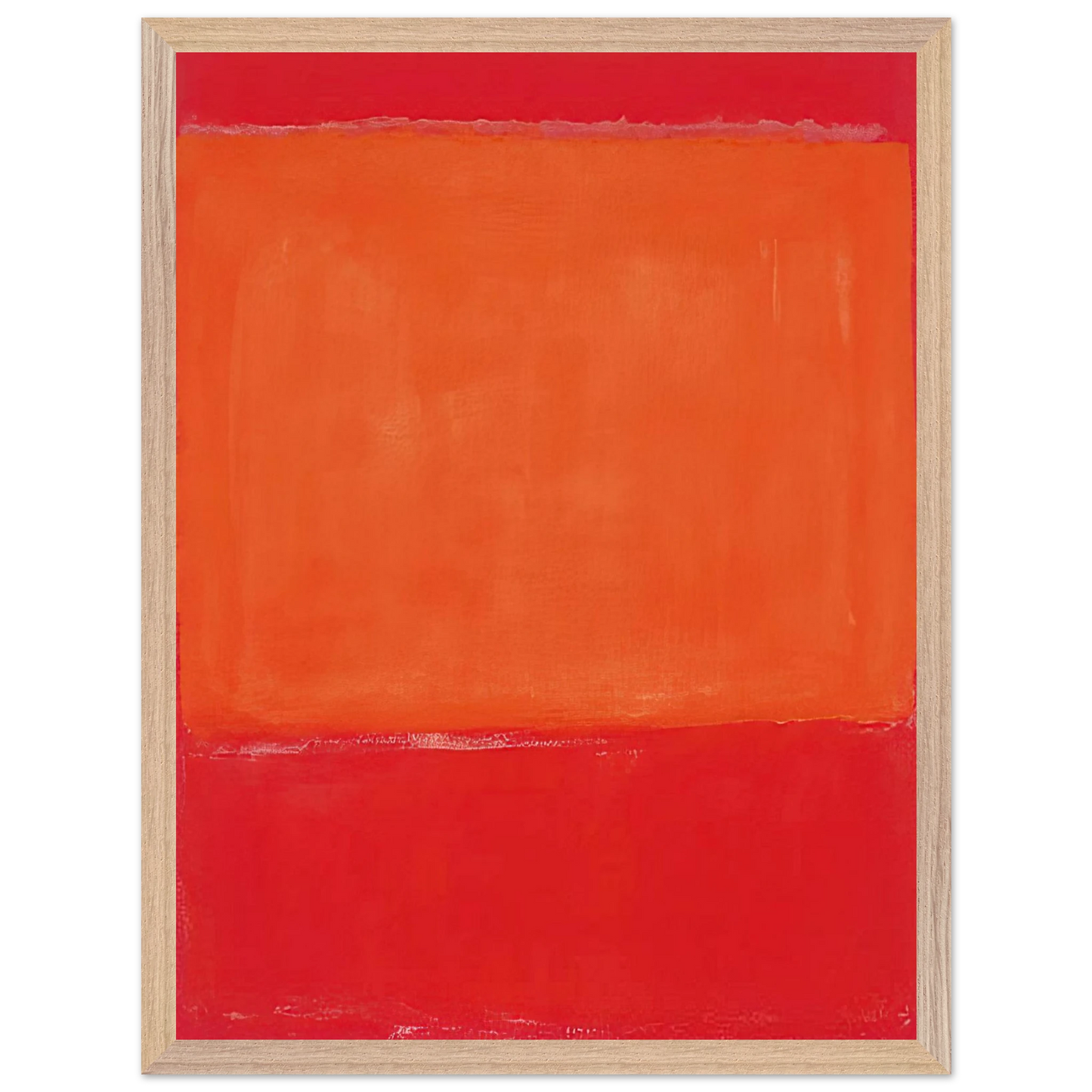 Mark Rothko - Ochre and Red on Red - 1957 Wall Art - 21x29.7 cm / 8x12" - Premium Wooden Framed Poster With Fine Art Paper-canvas - White frame