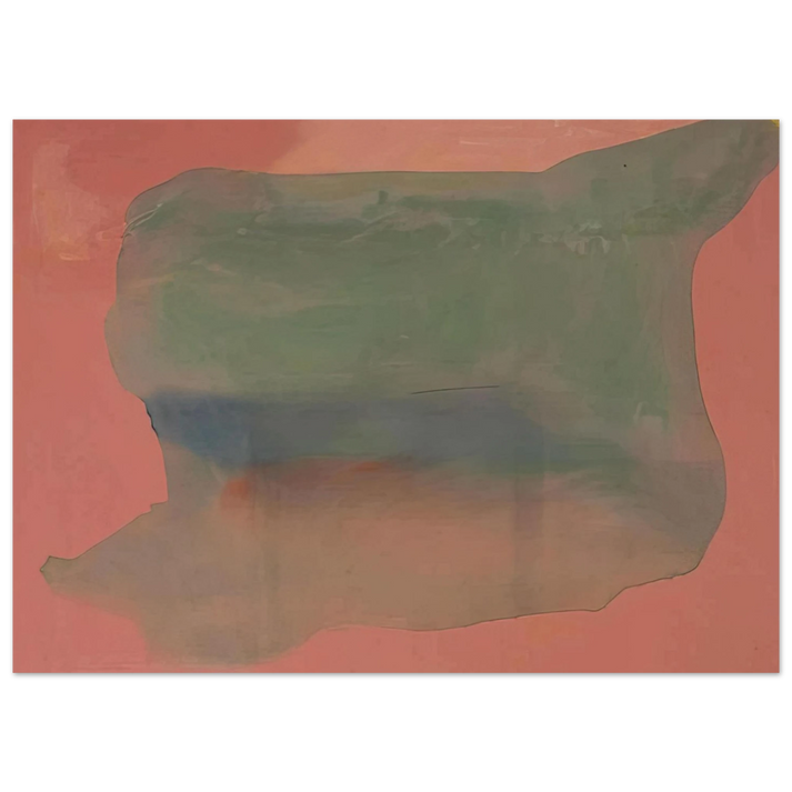 Helen Frankenthaler - Yearning - 1973 Wall art - 28x43  cm / XL (11x17 inches) - Premium Wooden Framed Poster With Fine Art Paper-canvas - White frame