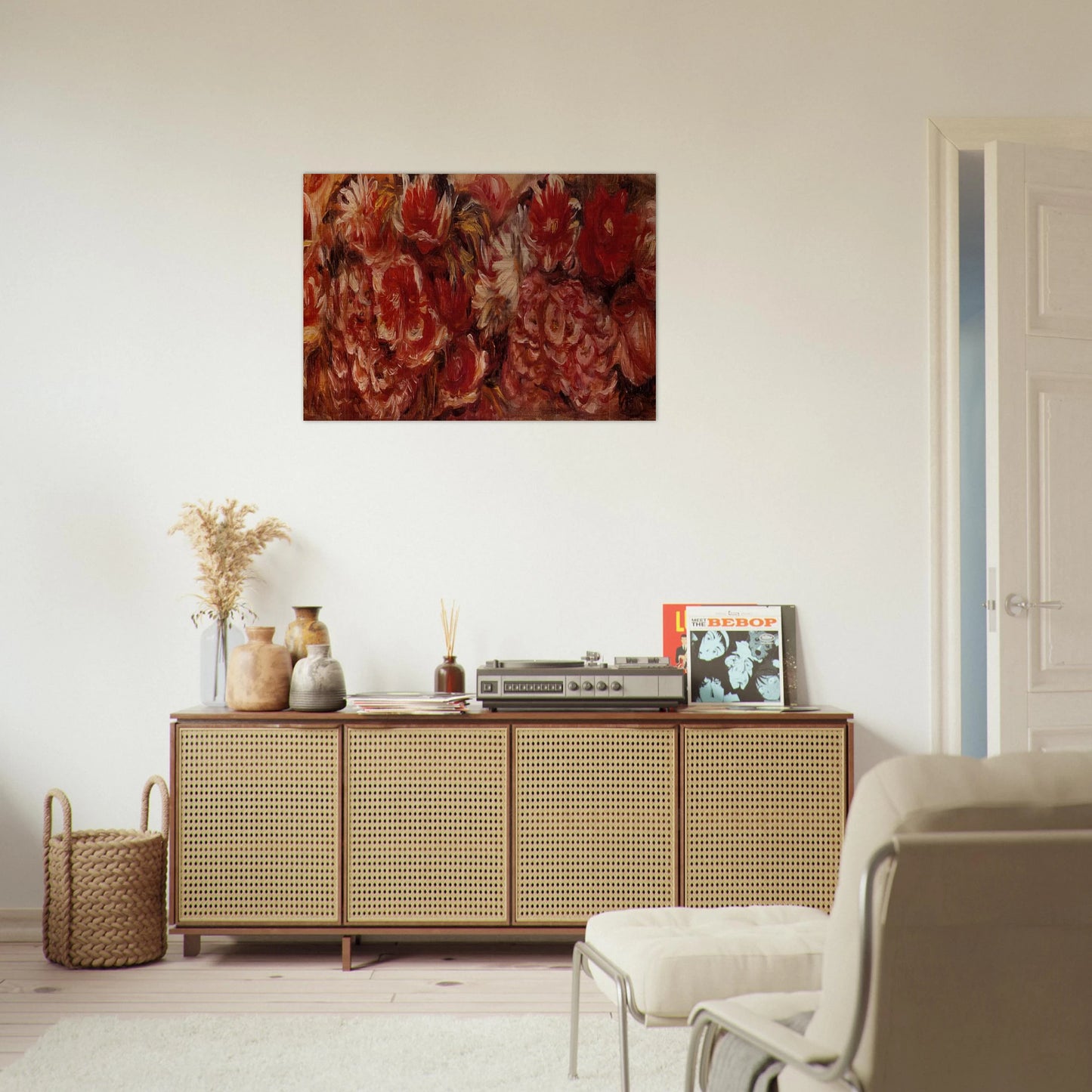 Floral Headband - Pierre-Auguste Renoir Brushed Aluminum Print - 70x100 cm / 28x40 inches | Pierre-Auguste Renoir Aluminum Print | Pierre-Auguste Renoir Prints