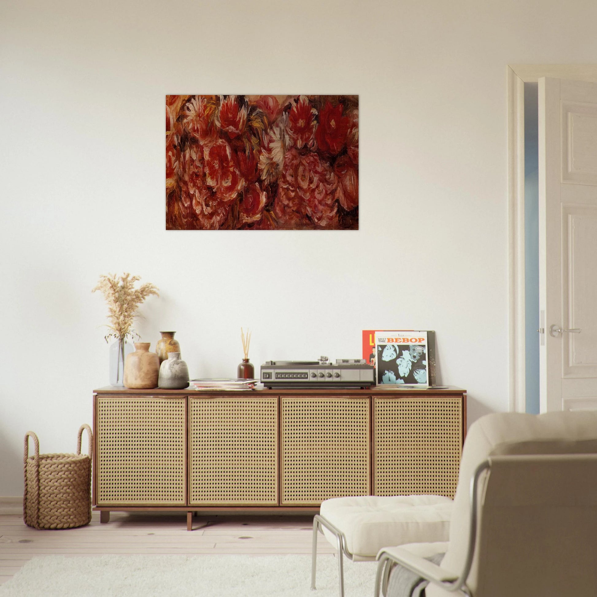Floral Headband - Pierre-Auguste Renoir Brushed Aluminum Print - 70x100 cm / 28x40 inches | Pierre-Auguste Renoir Aluminum Print | Pierre-Auguste Renoir Prints