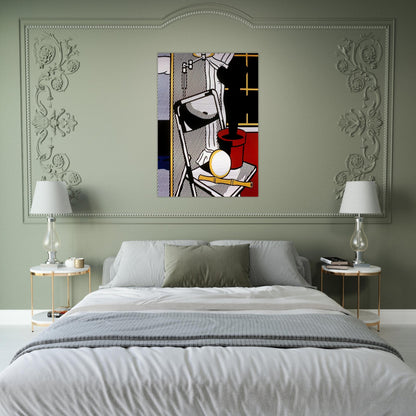 INTERIOR WITH CACTUS 1978 - Roy Lichtenstein Brushed Aluminum Print - 70x100 cm / 28x40 inches | Roy Lichtenstein Aluminum Print | Roy Lichtenstein Prints