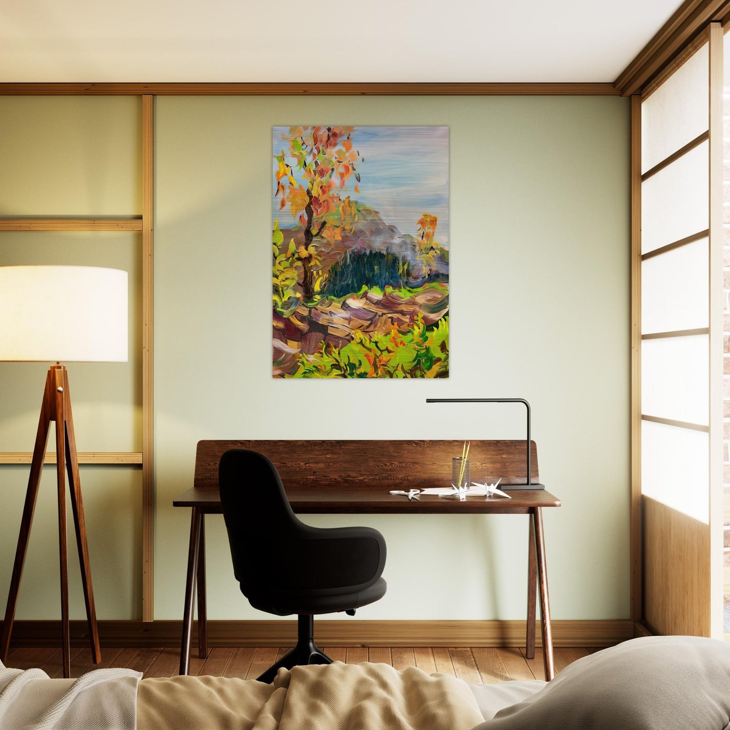 Milseburg in a Röhn Landscape - Konrad Zuse Brushed Aluminum Print - 70x100 cm / 28x40 inches | Konrad Zuse Aluminum Print | Konrad Zuse Prints