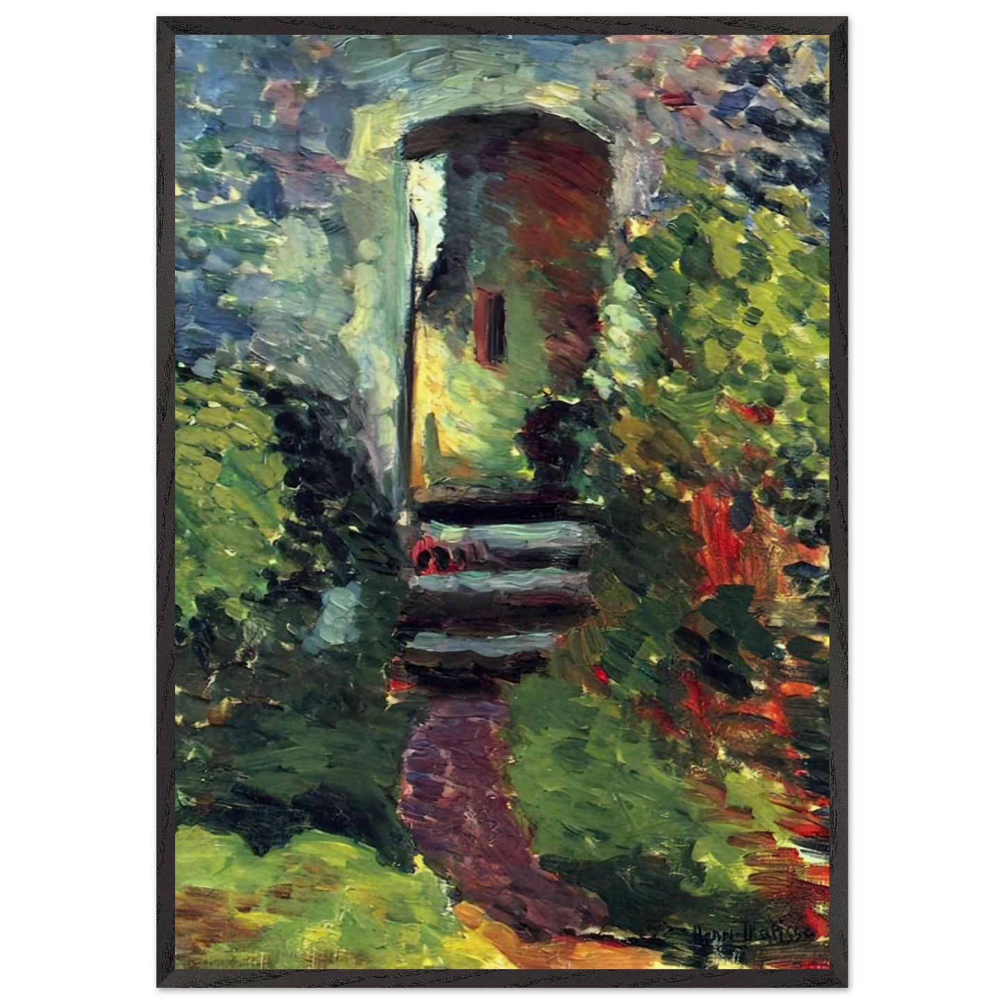 THE LITTLE GATE OF THE OLD MILL 1898 - Henri Matisse 70x100 cm / 28x40 inches Framed Art Print – Black Wooden Frame