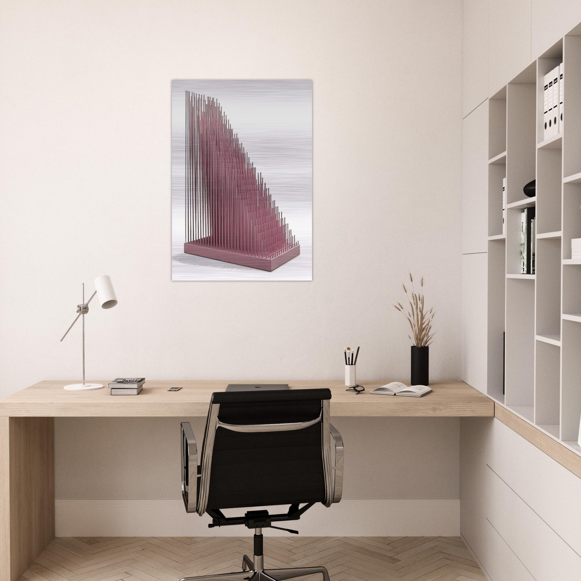 PROGRESION ROSA - Jesus Rafael Soto Brushed Aluminum Print - 70x100 cm / 28x40 inches | Jesus Rafael Soto Aluminum Print | Jesus Rafael Soto Prints