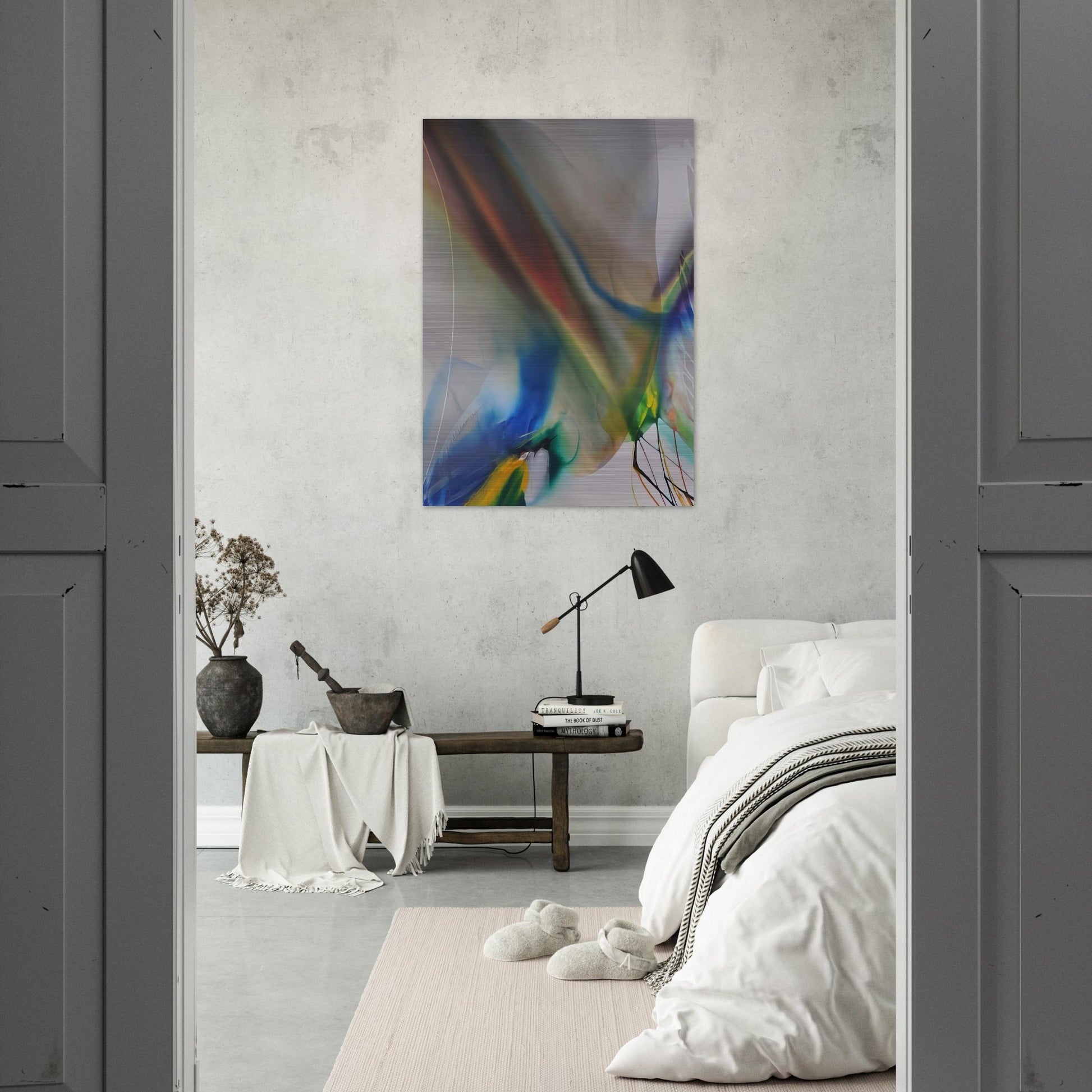 Phenomena Merlins Mantle - 1970 - Paul Jenkins Brushed Aluminum Print - 70x100 cm / 28x40 inches | Paul Jenkins Aluminum Print | Paul Jenkins Prints