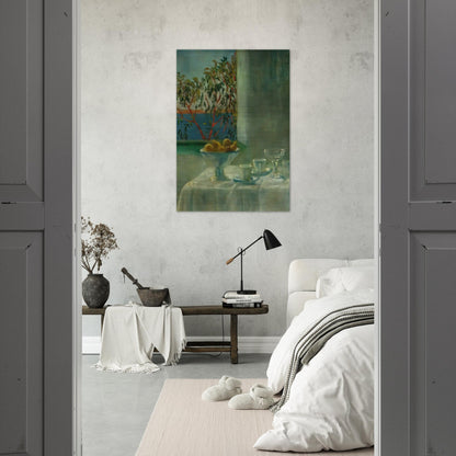 STILL LIFE BY A WINDOW - Salvador Dali Brushed Aluminum Print - 70x100 cm / 28x40 inches | Salvador Dali Aluminum Print | Salvador Dali Prints