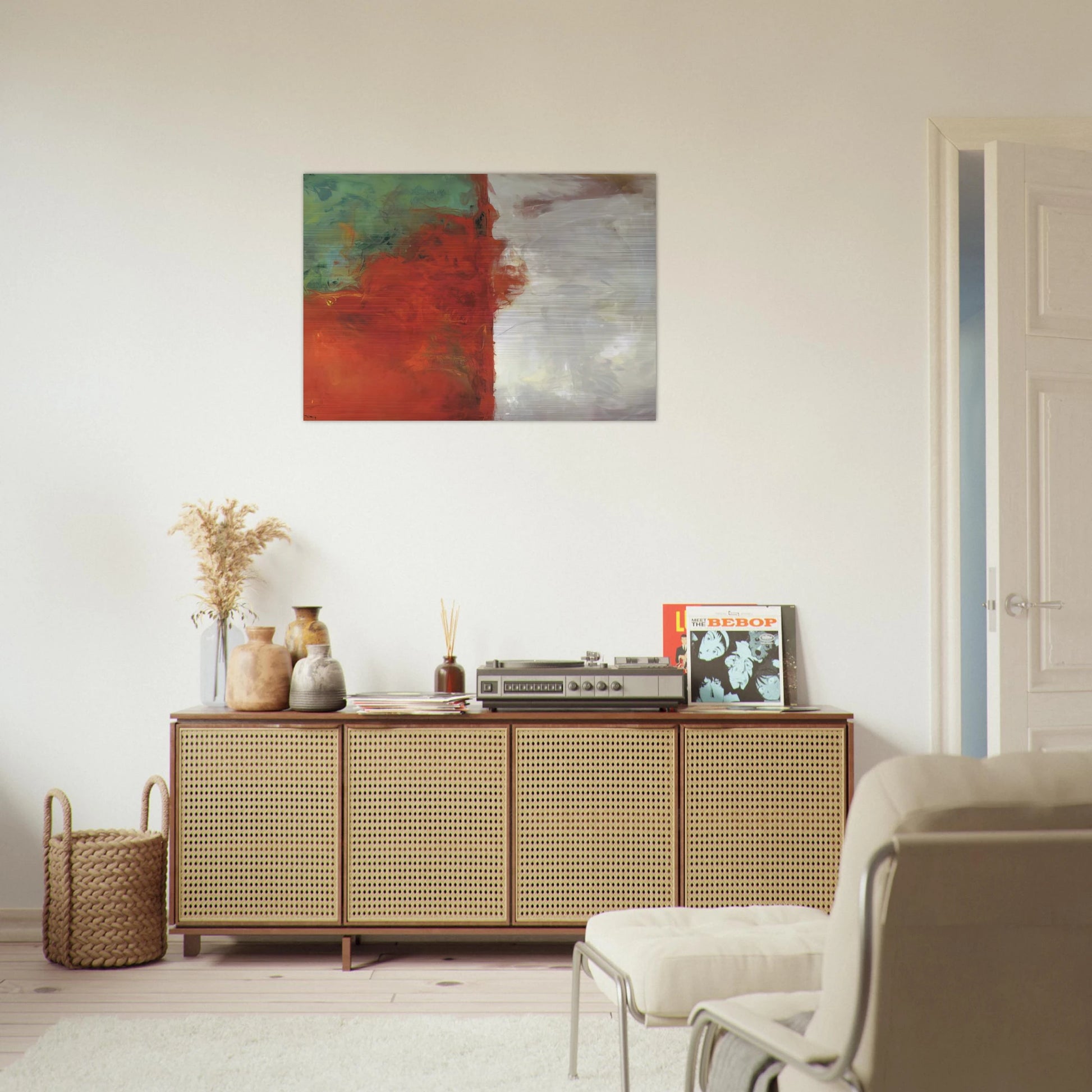 Divide - 1958 - Theodoros Stamos Brushed Aluminum Print - 70x100 cm / 28x40 inches | Theodoros Stamos Aluminum Print | Theodoros Stamos Prints