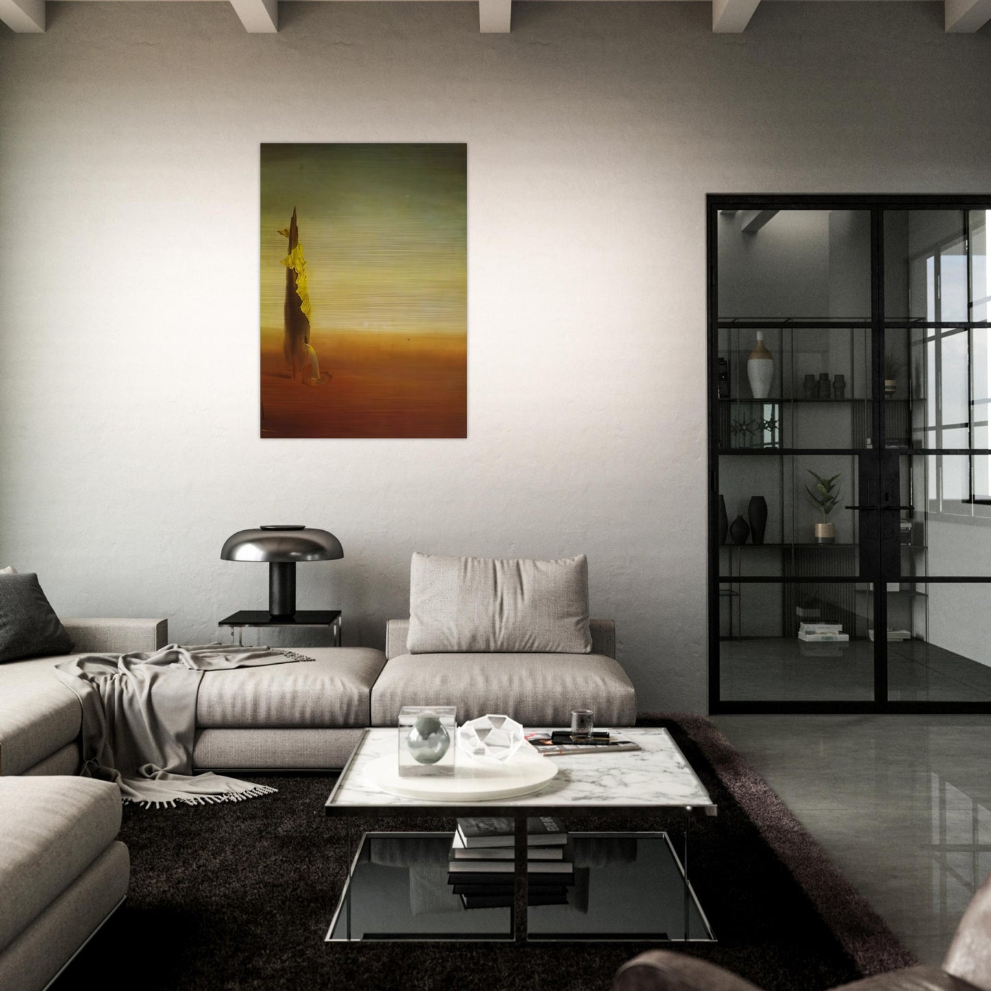 THE BIRTH OF LIQUID FEARS - Salvador Dali Brushed Aluminum Print - 70x100 cm / 28x40 inches | Salvador Dali Aluminum Print | Salvador Dali Prints