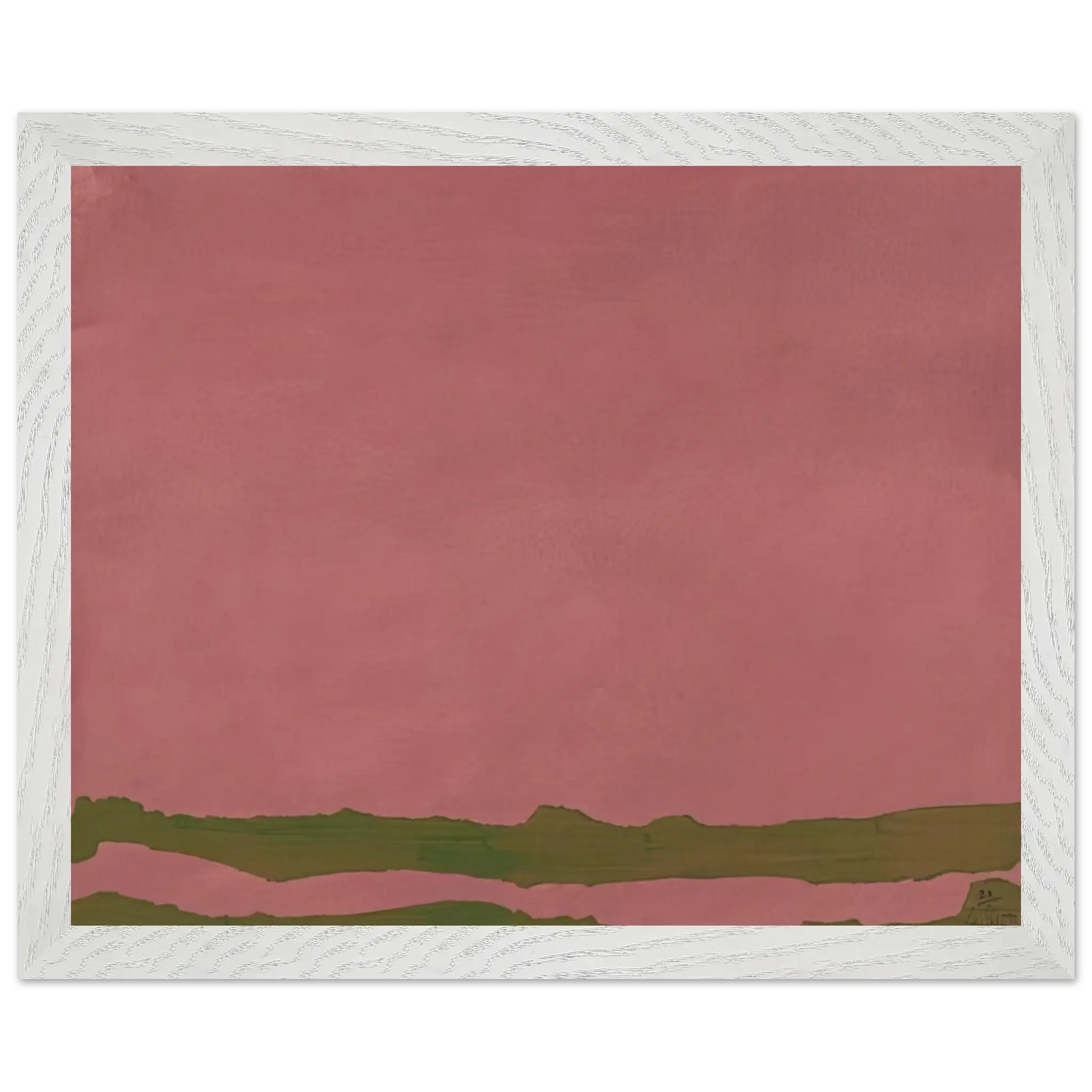 Helen Frankenthaler - Green Likes Mauve - 1970 Wall art - A3 (29.7 x 42  cm) - Premium Wooden Framed Poster With Fine Art Paper - Wood frame