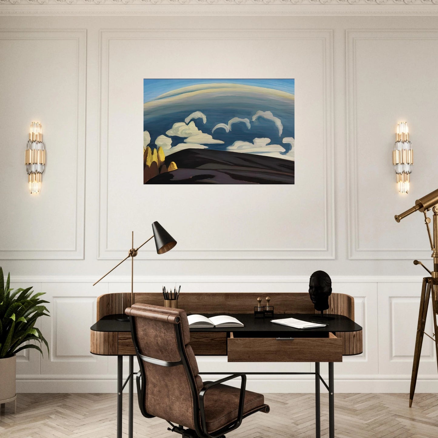 Aftermath of Storm - Lake Superior Sketch XXXIV - 1926 - Lawren Harris Brushed Aluminum Print - 70x100 cm / 28x40 inches | Lawren Harris Aluminum Print | Lawren Harris Prints