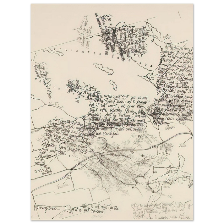 John Cage - Mushroom Book Plate X - 1972  75x100 cm / 30x40inches Fine Art Poster